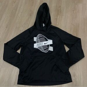 Nike football hoodie sweater sweatshirt black Therma fit boys medium